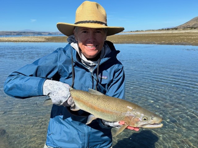 A very accurate cast caught this fine rainbow.