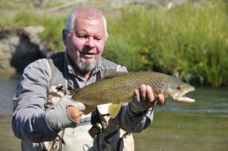 Nice brown trout in New Zealand