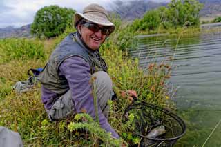 Nice brown trout in New Zealand