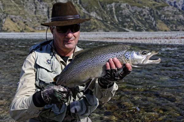 Another beautiful trout landed with fishing guide Alan Campbell