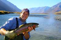 Gareth with a fine rainbow.