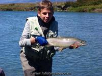 Lorenzo shows his catch