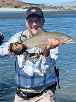 Fly fishing trout in beautiful New Zealand
