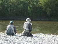 Preparing to fish the Tekapo river.