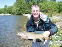 Mark Easton with his catch.