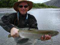 A happy Raymond with a nice rainbow.